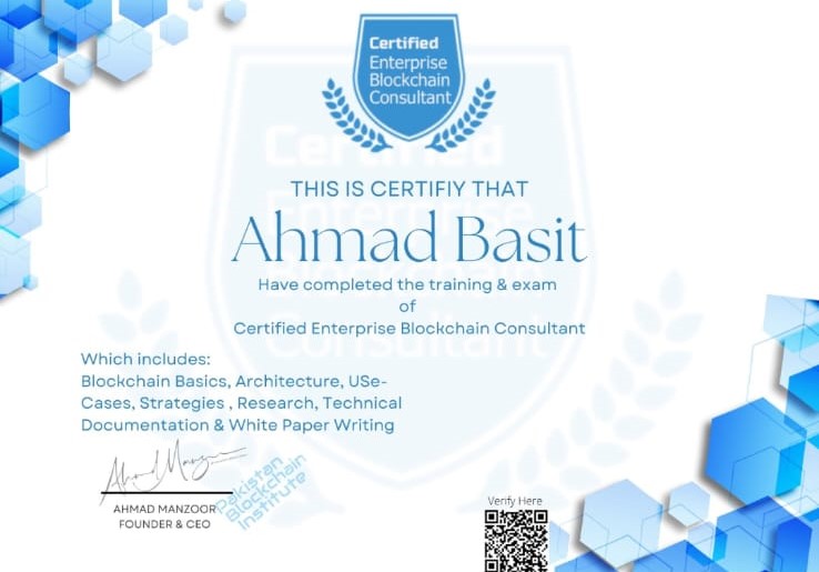 Blockchain Certificate Blockchain Certificate